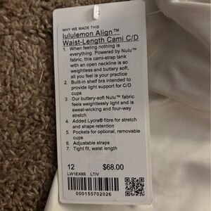 Lululemon Athletica Cream Tank Top